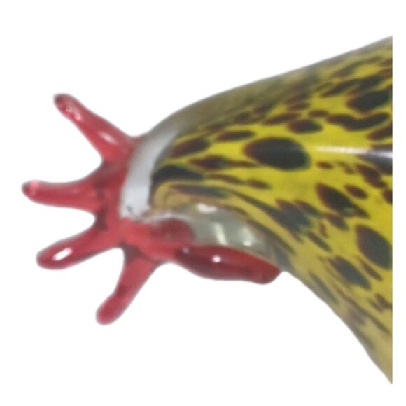 Murano Style Blown Italian Art Glass Yellow Speckled Rooster Hen Chicken Set - Picture 11 of 16